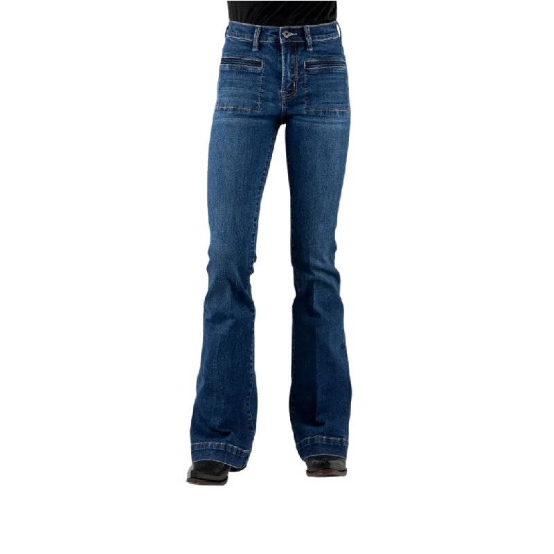Stetson Apparel Women's Western Flare 921 Jeans Fashionable Straight Fit Denim