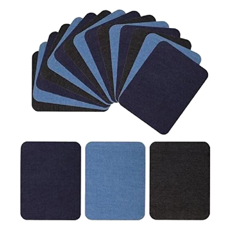 Max 18pcs Iron on Denim Patches DIY Elbow/Knee Repair Patches for Jeans Jacket Chic Rip-Detail High-Waist Jeans Max 18pcs Iron on Denim Patches DIY Elbow/Knee Repair Patches for Jeans Jacket Chic Rip-Detail High-Waist Jeans