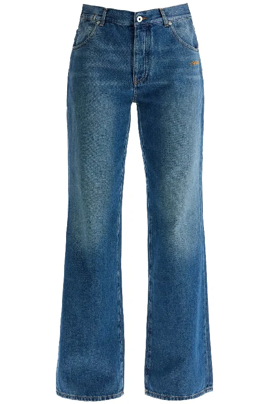 Wide Leg Jeans  - Blue Stylish Cargo Style Jeans