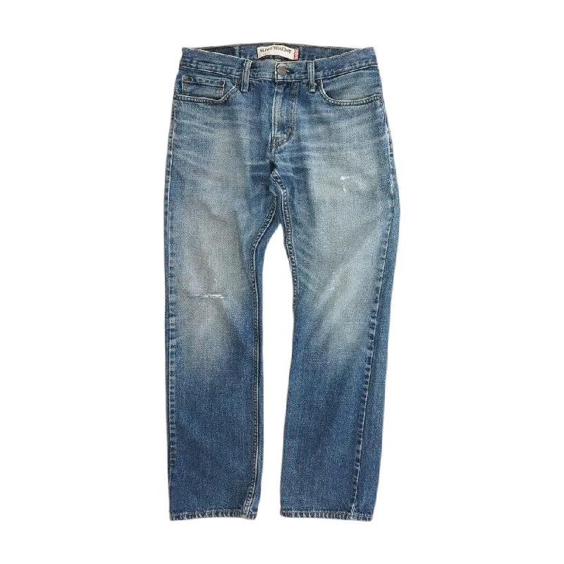 514 Solid Straight Jeans Comfortable Boyfriend Jeans