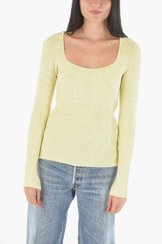 Aeron Round Neck Ribbed Sweater Tailored Straight A-Line