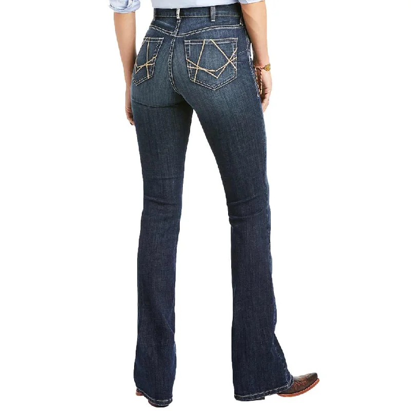 Ariat Women's REAL High Rise Sienna Boot Cut Jeans Trendy Colored Denim Jeans
