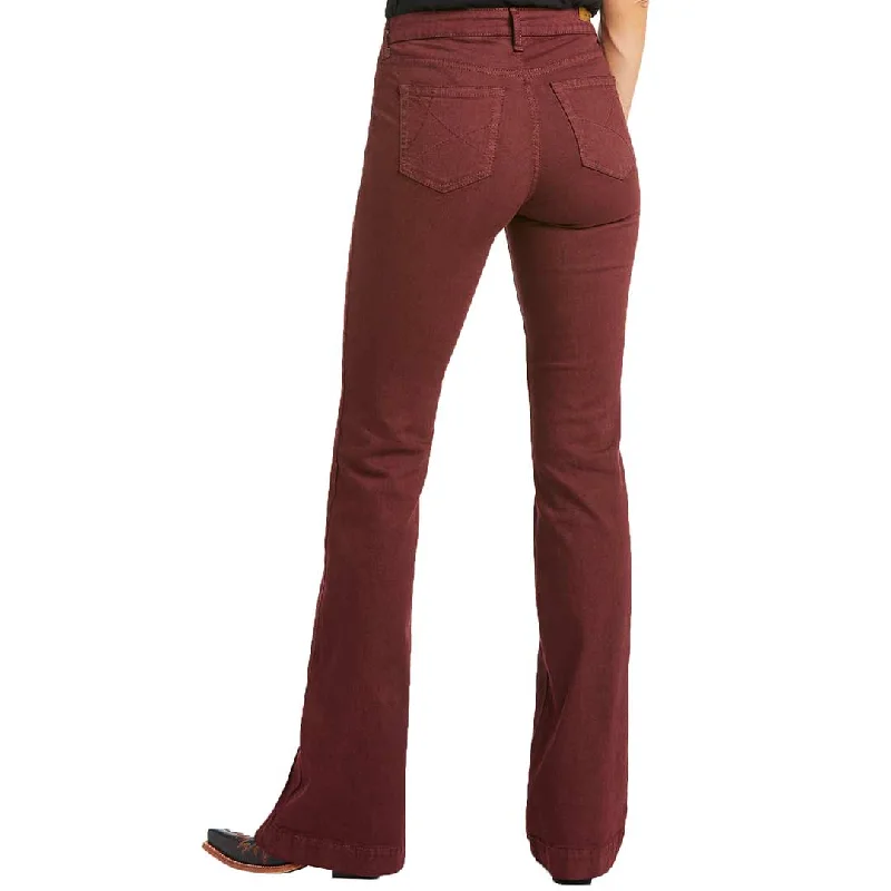 Ariat Women's Slim Trouser Ella Wide Leg Jeans Cozy Stretch High-Waist Jeans
