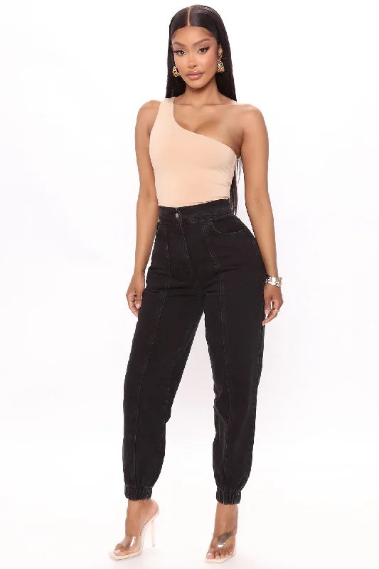 Callin A Coo Cargo Jogger Jeans - Black Classic Button Fly Jeans