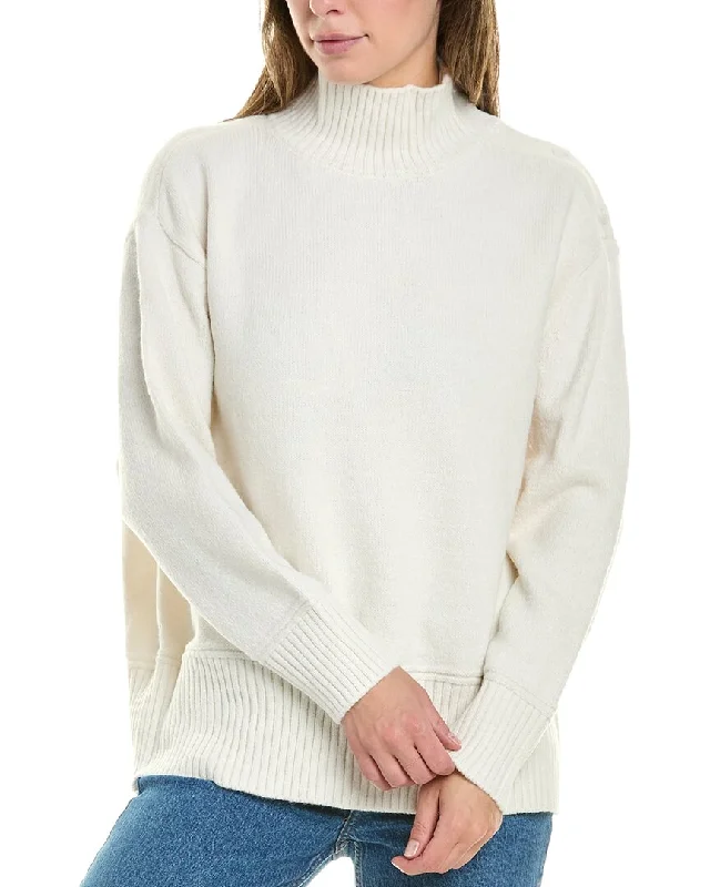 Design History Mock Neck Sweater Fitted Loose Oversized