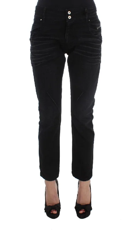 Elegant Black Slouchy Fit Jeans For Trendsetters Trendy Acid Wash Skinny Jeans