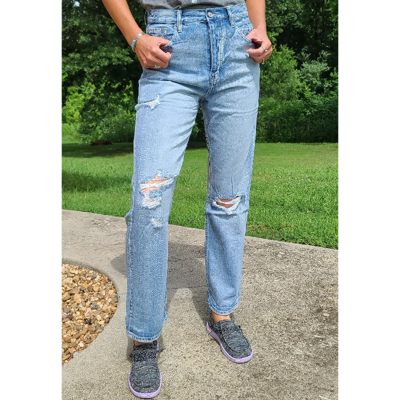KanCan Jinx Ultra High Rise 90's Boyfriend Jeans Fashionable Raw Edge Jeans