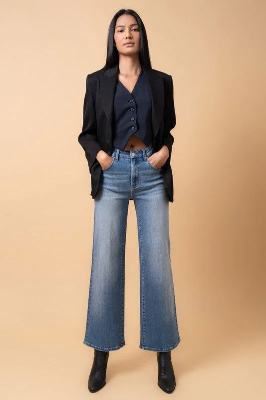 Insane Gene High Rise Relaxed Wide Leg Jeans Chic Vintage-Inspired Denim Jeans