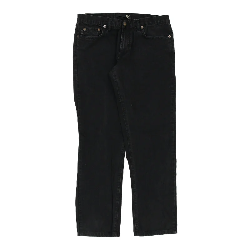 Just Cavalli Jeans - 32W UK 10 Black Cotton Stylish High-Rise Mom Jeans