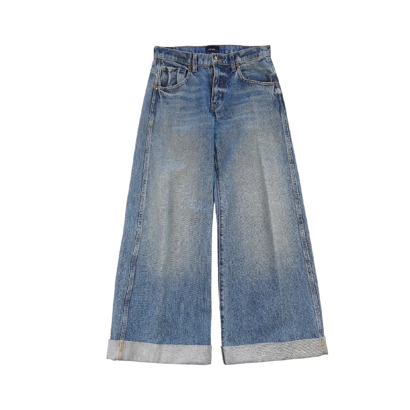 Khaite Wide-Leg Jeans - Women's 25 Stylish Paperbag Waist Denim