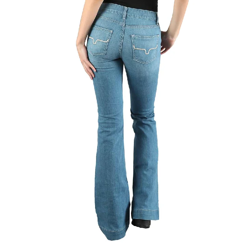 Kimes Ranch Women's Lola Soho Flare Trouser Jeans Chic Cropped Jeans