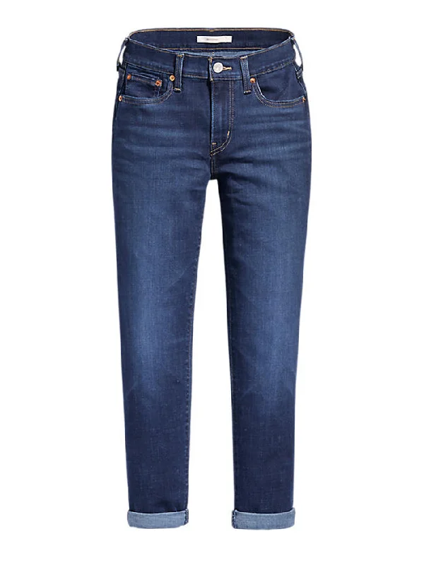 Levi's 198870164 Womens Mid Rise Boyfriend Jean Cobalt Layer - D Comfortable Zip-Up Skinny Jeans Levi's 198870164 Womens Mid Rise Boyfriend Jean Cobalt Layer - D Comfortable Zip-Up Skinny Jeans