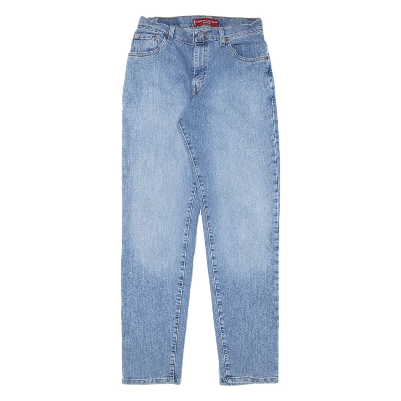 LEVI'S 550 Jeans Blue Denim Relaxed Tapered Stone Wash Womens W26 L31 Fashionable Cropped Denim Jeans LEVI'S 550 Jeans Blue Denim Relaxed Tapered Stone Wash Womens W26 L31 Fashionable Cropped Denim Jeans