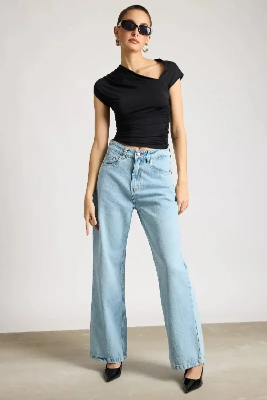 Denim Skyline Straight Jeans Casual High-Waisted Bootcut Jeans