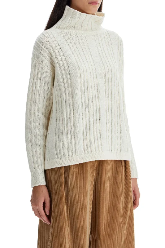 Max Mara In Wool And Cashmere Sweater Lace Blend Ribbed Blend Corduroy Blend