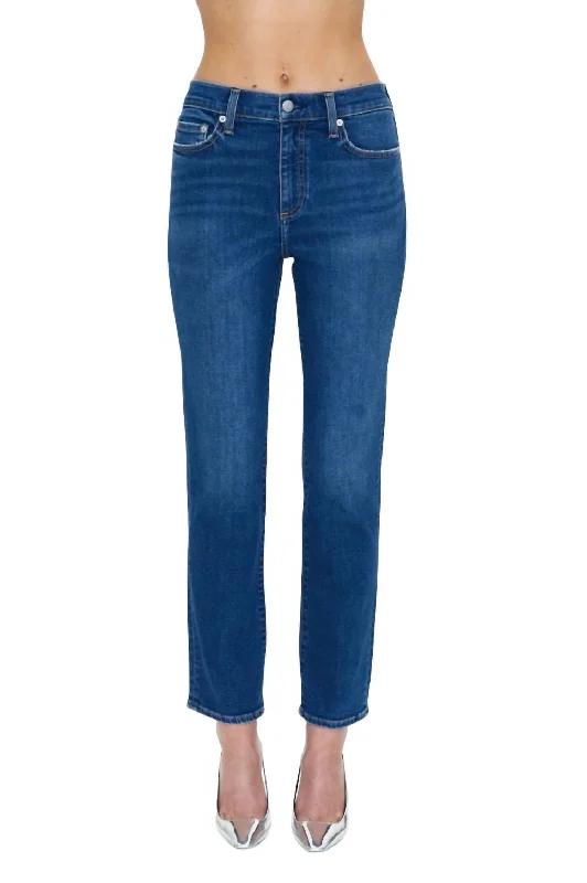 Monroe High Rise Jean In Brighton Elegant Dark-Wash Bootcut Jeans