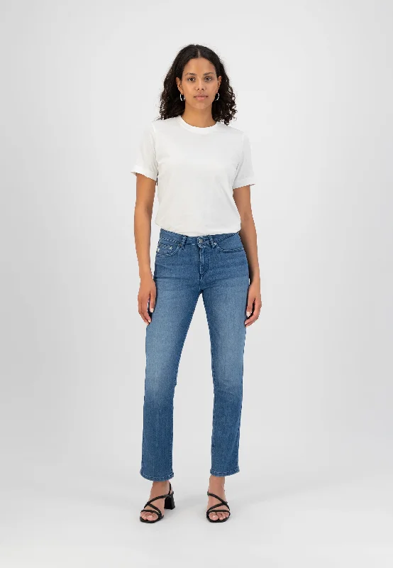 Faye Straight Jeans Authentic Indigo Trendy Skinny Fit Jeans