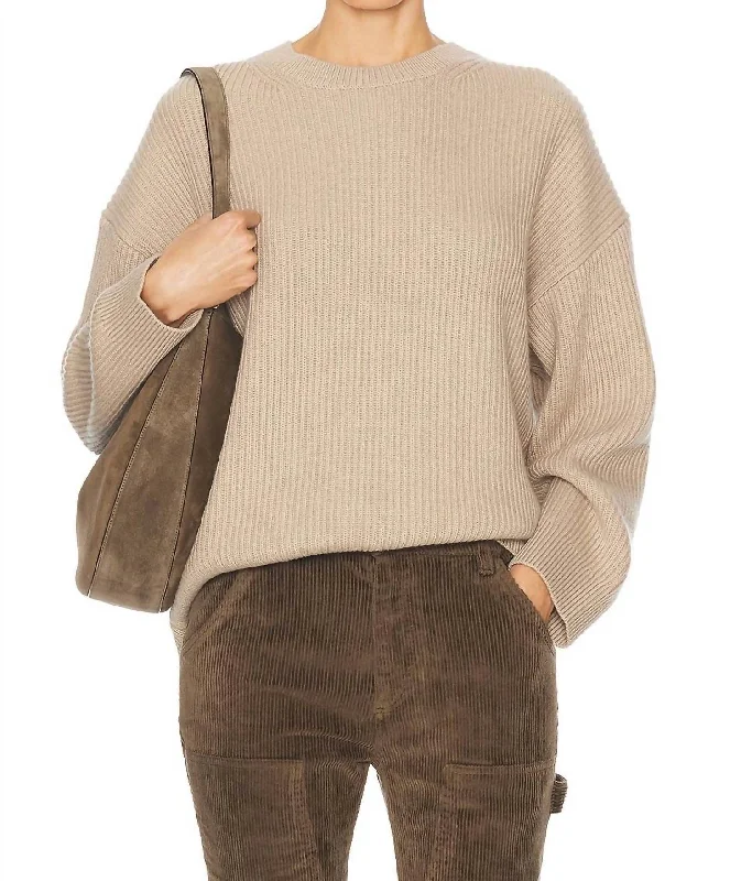 Payten Sweater In Beige Melange Fitted Loose Oversized