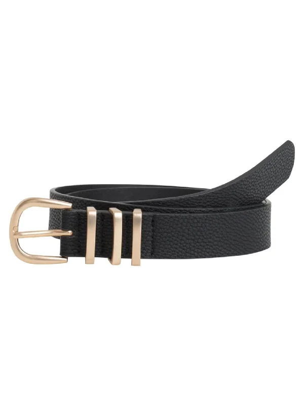 Lea Jeans Belt - Sort med Guld Comfortable Zip-Fly Denim Jeans