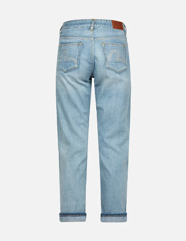 Rhinestone & Embroidery Seagull Pocket Straight Fit Denim Jeans Casual Distressed Denim Jeans Rhinestone & Embroidery Seagull Pocket Straight Fit Denim Jeans Casual Distressed Denim Jeans