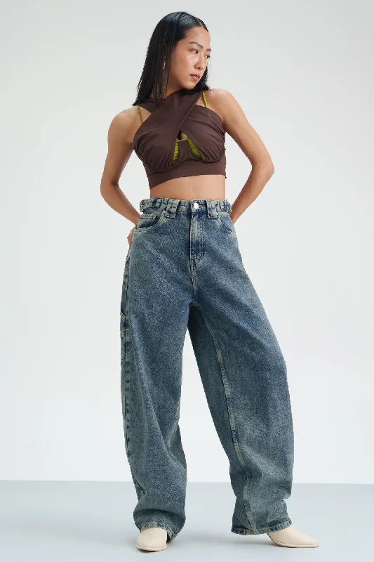 Starlight Drift Balloon Fit Jeans Cozy Tencel Blend Denim Jeans