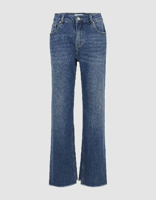 Straight Jeans Trendy Bootcut High-Waisted Jeans