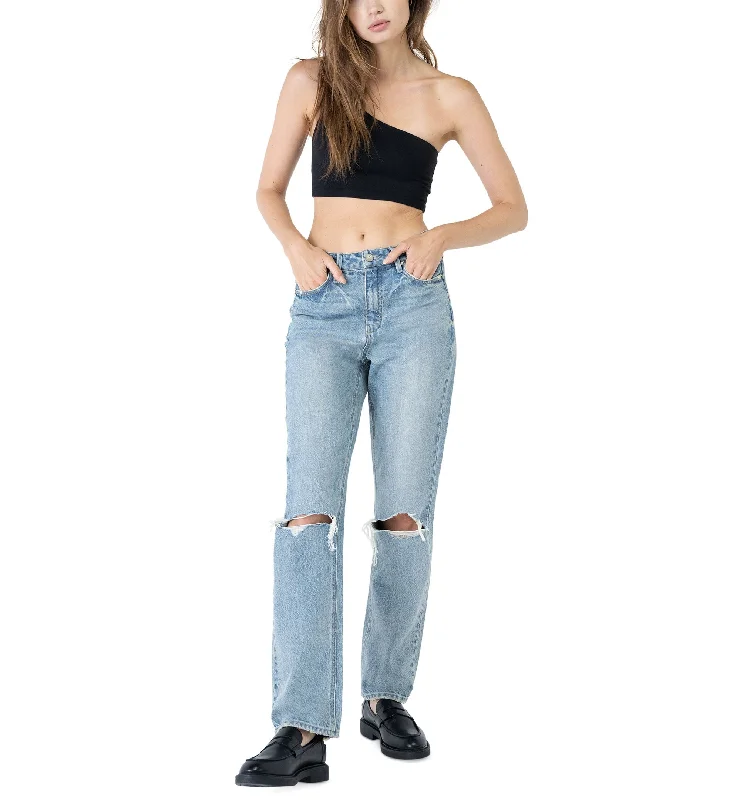 Unpublished Willa Rogue Distressed Straight-Leg Jeans Fashionable Button-Front Jeans Unpublished Willa Rogue Distressed Straight-Leg Jeans Fashionable Button-Front Jeans