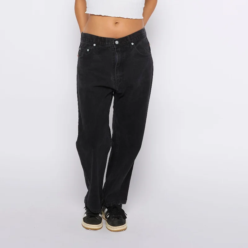 Wide Leg Soft Denim Jeans - UK 12 Comfortable Stretch Denim Jeans