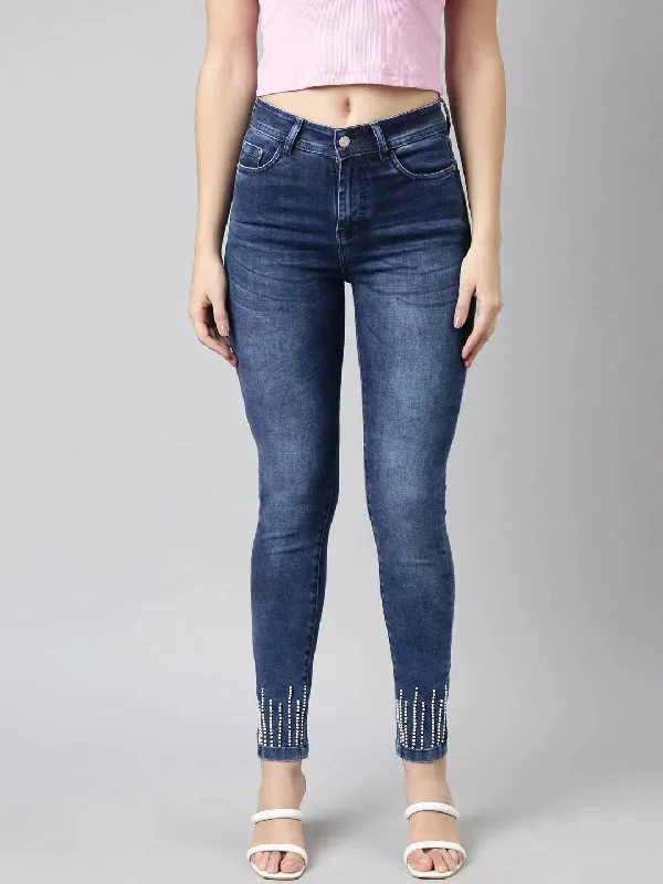 Women Skinny Fit Denim Navy Blue Jean-LT-105518-Navyblue Cozy Tencel Blend Denim Jeans Women Skinny Fit Denim Navy Blue Jean-LT-105518-Navyblue Cozy Tencel Blend Denim Jeans