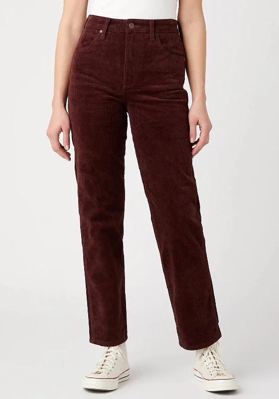 Wrangler Mom Straight Corduroy Jeans, Dahlia Fashionable Jeggings Style Jeans