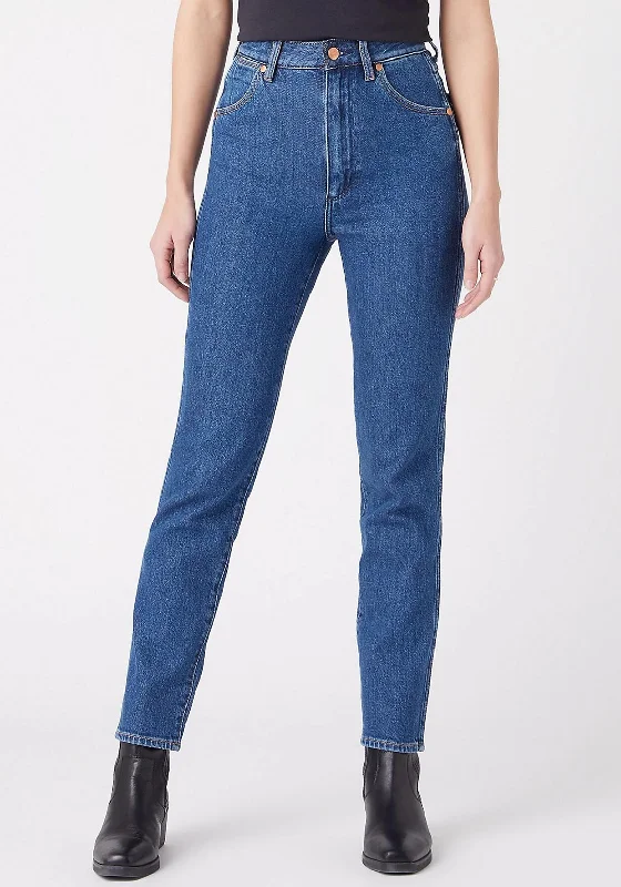 Wrangler Walker 677 Slim Leg Jeans, Raincloud Elegant High-Waisted Flared Jeans