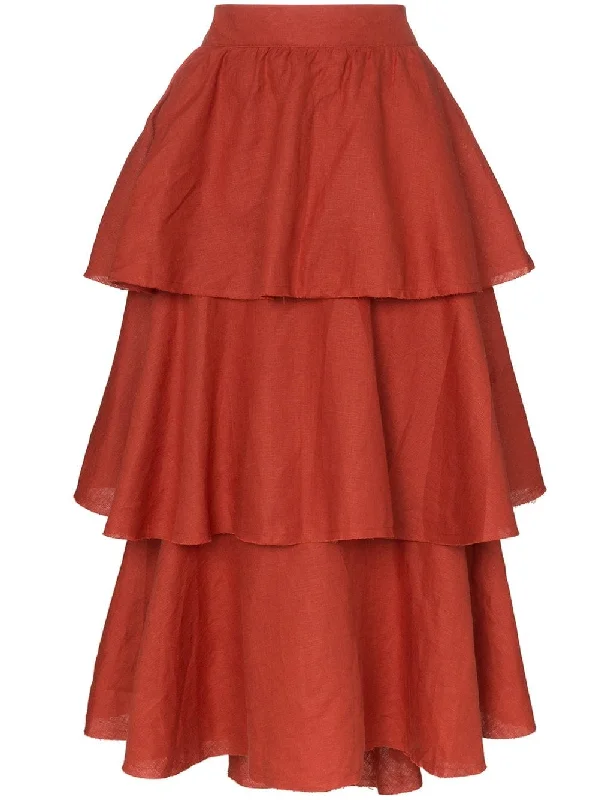 exotic destination tiered linen skirt linen skirt airy