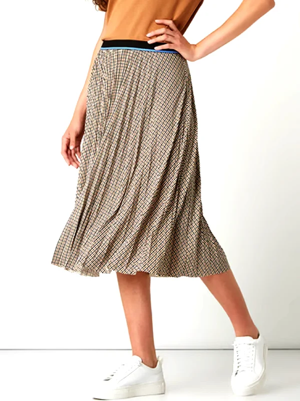 Women's Plaid Midi Skirt,Multi tiered skirt playful
