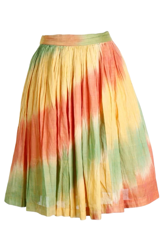 90s Passports Orange Ombre Skirt            M wool skirt warm