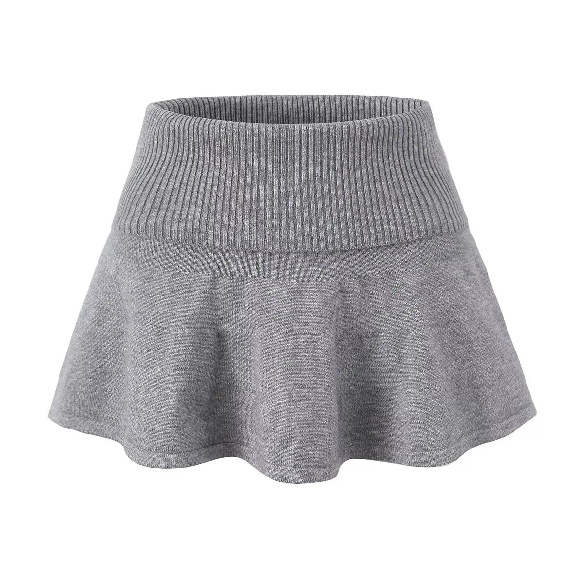 A&A Sandro Knitted Mini Fold Over Skirt corduroy skirt durable