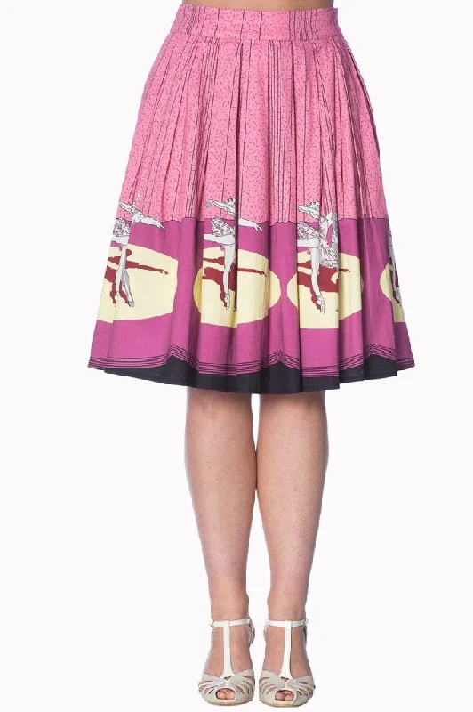 Ballerina Border 50s Skirt silk skirt luxurious