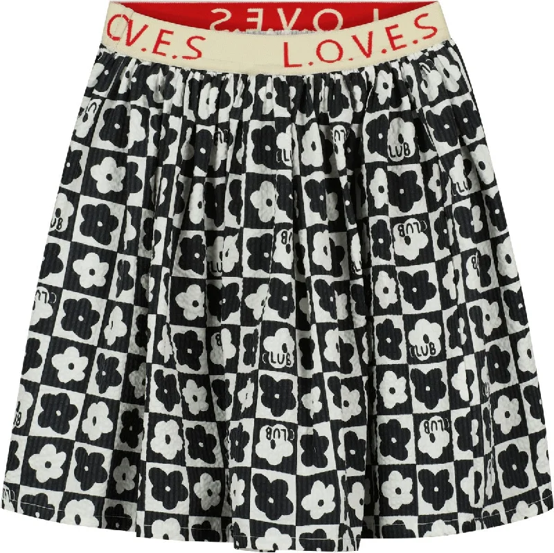 BEAU LOVES CLUB BLACK CIRCLE SKIRT breathable skirt fabric