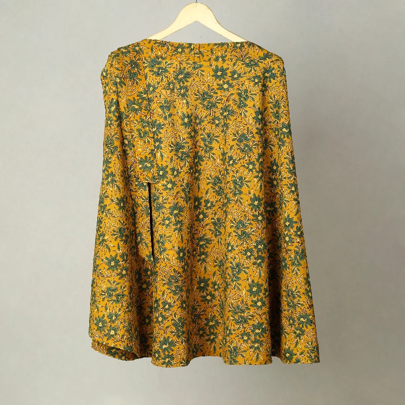 Yellow - Block Print Cotton Wrap Around Ajrakh Skirt 19 relaxed fit skirt