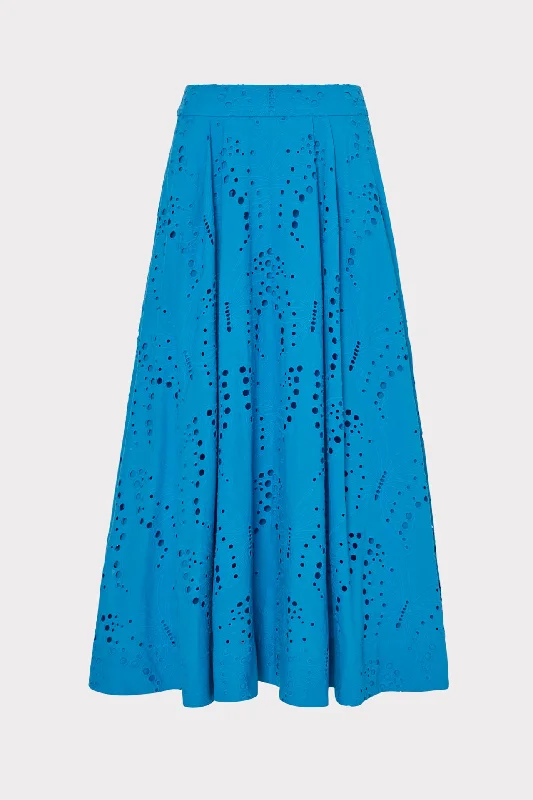 Butterfly Eyelet Skirt spandex blend skirt