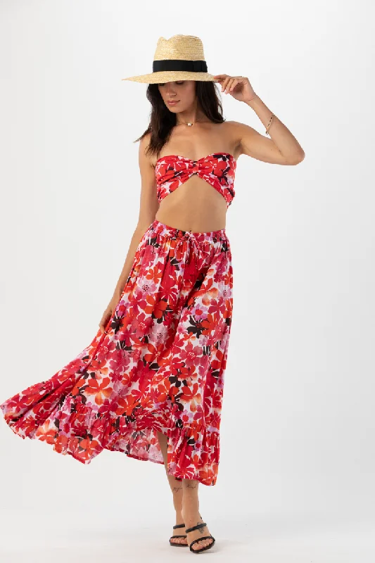 Capri Skirt satin skirt smooth
