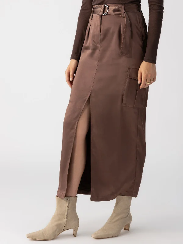 Classy Cargo Standard Rise Skirt Brown Sugar high waist skirt