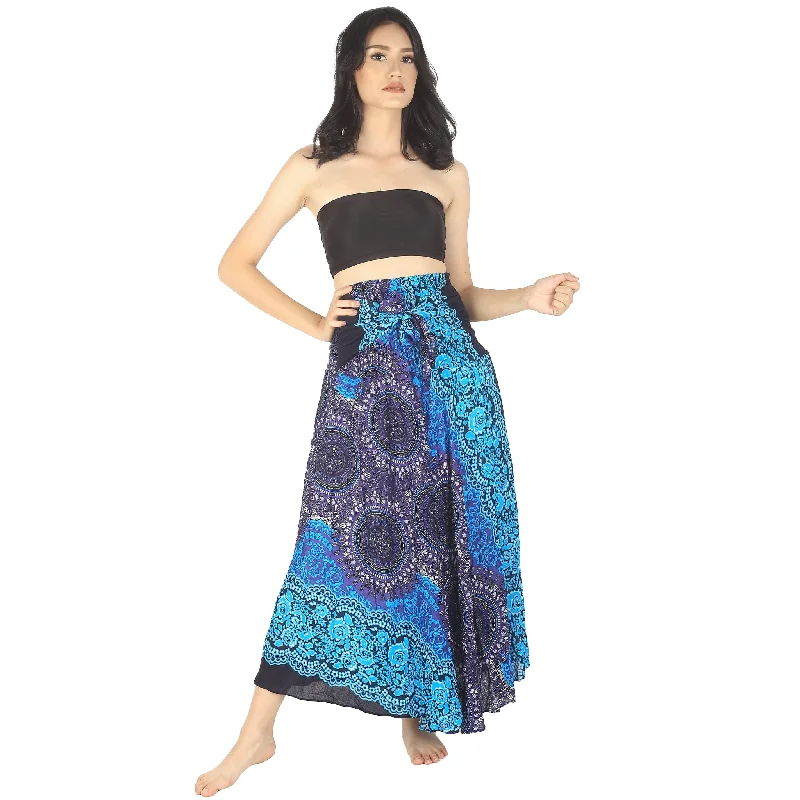 Clock Nut Women's Bohemian Skirt in Navy SK0033 020067 02 spandex blend skirt