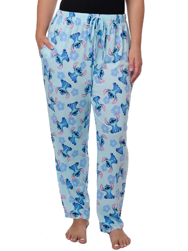 Disney Stitch Pajama Pants Loungewear Hibiscus Floral Womens Plus Size Cotton Comfortable Jogging Pants Disney Stitch Pajama Pants Loungewear Hibiscus Floral Womens Plus Size Cotton Comfortable Jogging Pants