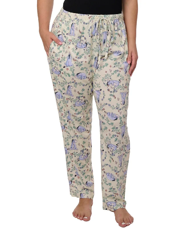 Disney Eeyore Pajama Pants Loungewear Watercolor Floral Womens Plus Size Cotton Cozy Lounge Pants Disney Eeyore Pajama Pants Loungewear Watercolor Floral Womens Plus Size Cotton Cozy Lounge Pants