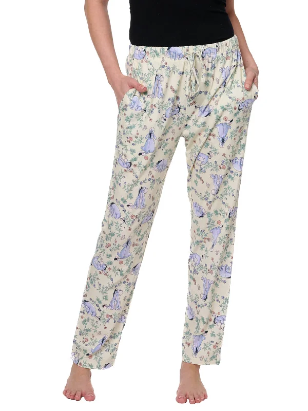 Eeyore Lounge Pajama Cotton Pants Watercolor Floral Womens Disney Relaxed Lounge Trousers Eeyore Lounge Pajama Cotton Pants Watercolor Floral Womens Disney Relaxed Lounge Trousers