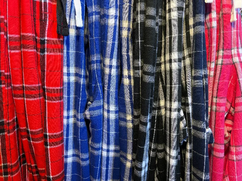 Equestrian Team Apparel- Plaid Flannel Sweat Pants (no logo) Cozy Full-Length Pants