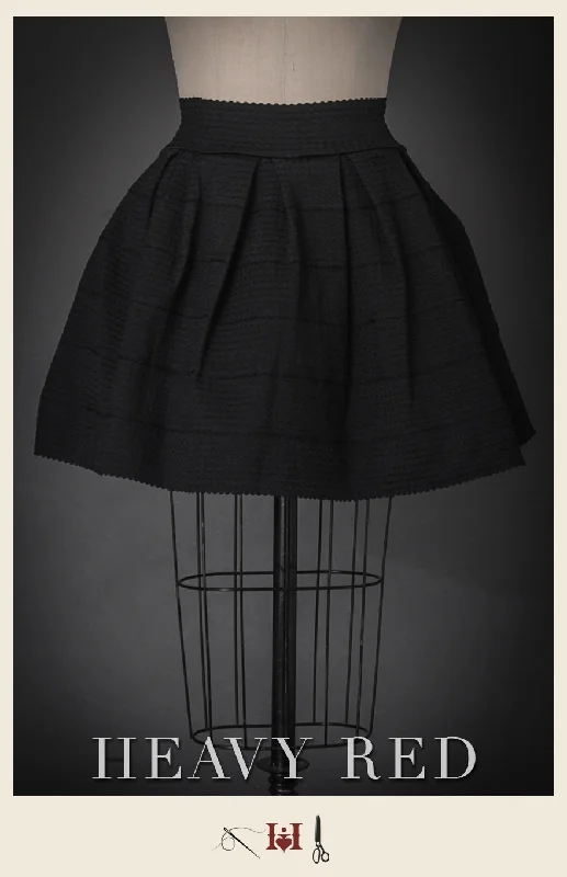 French Pleated Umbrella Skirt elastic waist skirt