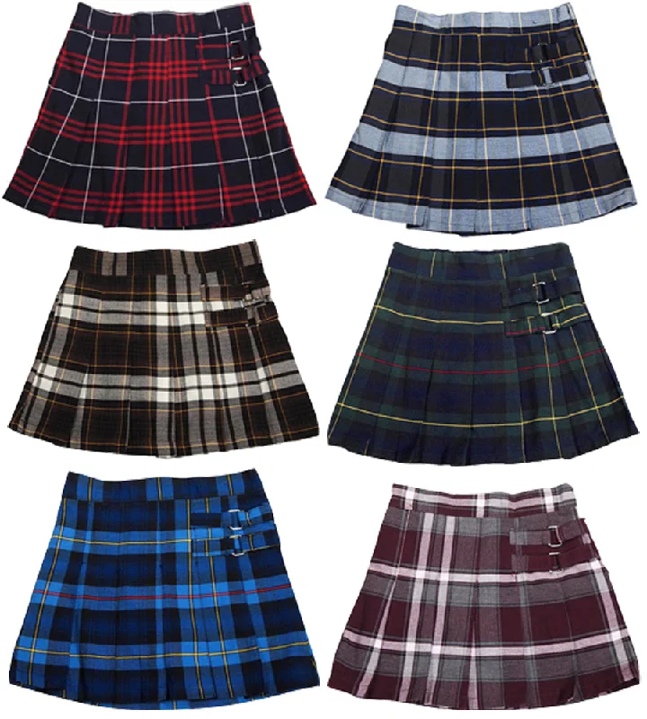 French Toast School Uniform Girls Regular & Plus Sizes Pleat Plaid Scooter Skirt chiffon skirt airy