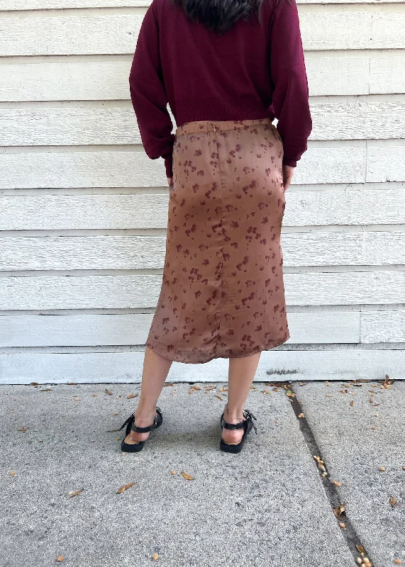 QUINN MIDI SKIRT velvet skirt luxurious