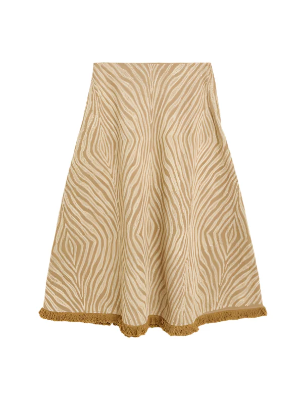 Giabbo Skirt in Zebra velvet skirt glossy